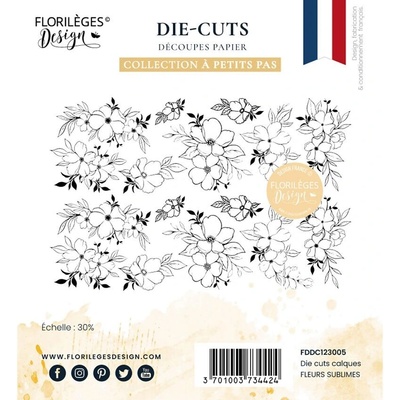 FLORILÉGES DESIGN Vellumové výseky - A PETITS PAS / Kytky