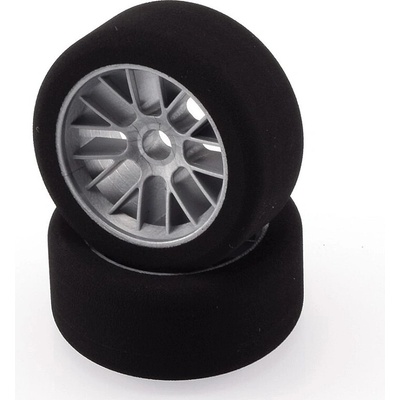 HOT RACE TIRES Mechové přední gumy Pan Car 1/10 stříbrný disk sh 42