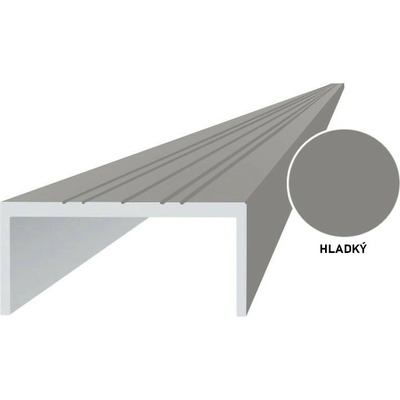 Hliníkový uchycovací profil pro lamely, tvar U, šířka 50 mm, šedá RAL9007, hladký povrch 6m +/- 5mm (AL-UP3-S-6)