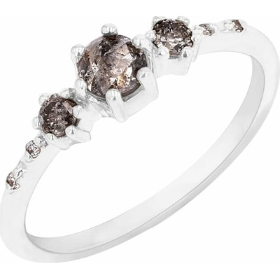 Eppi Zásnubný prsteň so salt and pepper diamantmi Willa R43670