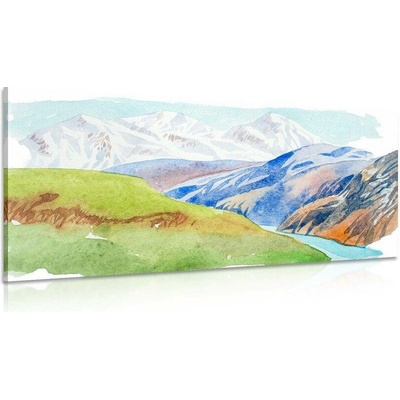 Obraz letní horská scenérie - 120x60