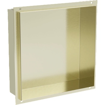 Mexen X-Wall-NR вградена полица без фланец 30 x 30 см, златна четкана - 1951303010 (1951303010)