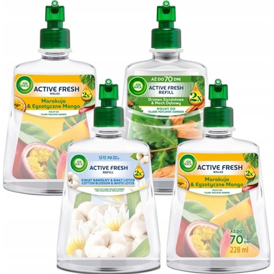 Air Wick Active Fresh mix sada náplní do osvěžovače vzduchu 4 x 228 ml