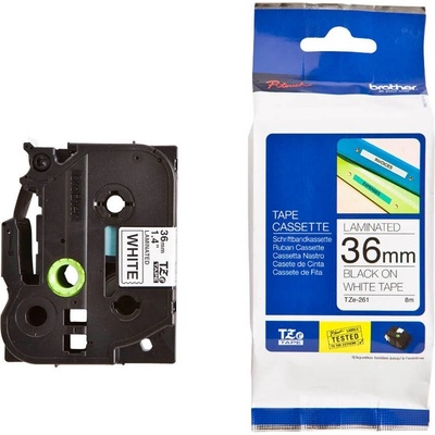 Brother TZe-261 Tape Black on White, Laminated, 36mm, 8 m - Eco (BTZe-261)