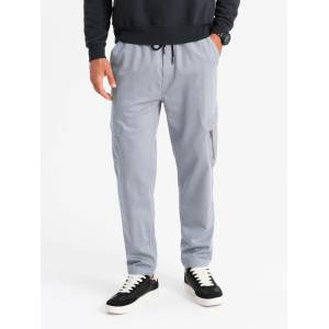 Ombre Clothing Мъжки трикотажни панталони с джобове за товари светло сиво Ombre Clothing Ombre Clothing | Siv | МЪЖЕ | 30/32