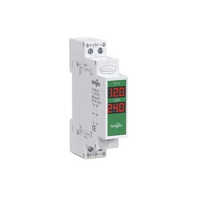 Hadex voltmetr na DIN lištu TOVME-2D 11-310VDC 2x