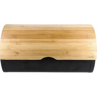 Chlebník RAKEL zaoblený černý 38x25x21 cm HOMLA