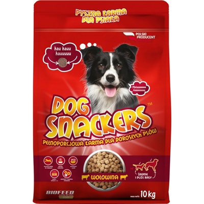 Biofeed Dog Snackers adult velké a střední hovězí 10 kg