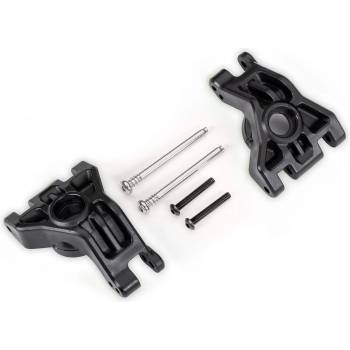 Traxxas Главини задни Carriers, stub axle, rear, extreme heavy duty, black (left & right)/ 3x41mm hinge pins (2)/ 3x20mm BCS (2) (for use with #9080 upgrade kit) TRX9050 (TRX9050)