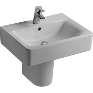 Ideal Standard Connect - Умивалник Cube, 40x36x16 см, 1 отвор за смесител, с Ideal Plus, бял E7137MA (E7137MA)