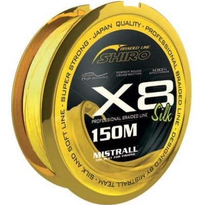 Mistrall Shiro šnúra Silk Braided Line X8 Fluo 150m 0,17mm 17,9kg