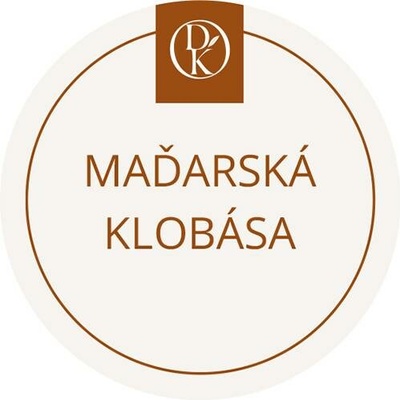 Davídkovo koření Etiketa Maďarská klobása béžová průměr 4,5 cm 1 ks