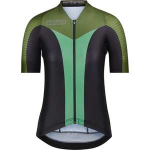 Bioracer Дамска фланелка с къс ръкав за колоездене Bioracer Women's Icon Jersey Cycling jersey - Block Moss Green - размер XS (156-1891-0811)