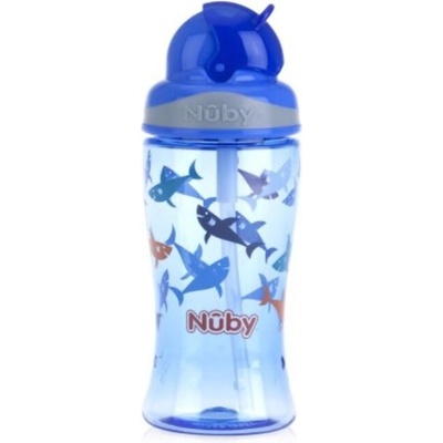 Nuby hrnek netekoucí se sklápěcí brčkem modrá 360 ml – Zbozi.Blesk.cz