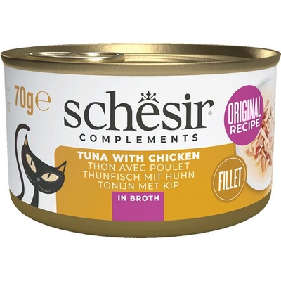 Schesir Cat Complements Tuniak s kuracím vo vývare 70 g