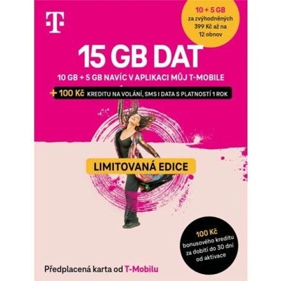 T-mobile Předplacená karta 15GB, 700658
