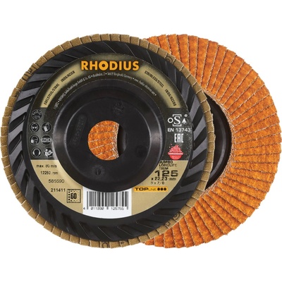 RHODIUS Lamelový brusný kotouč JUMBO LONGLIFE TRIM 125 x 22,23 TOPline 211411
