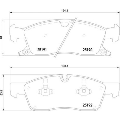 BREMBO Sada brzdových platničiek P37 017X
