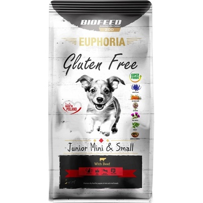 Biofeed Euphoria Gluten Free s hovězím masem Puppy Mini 12 kg