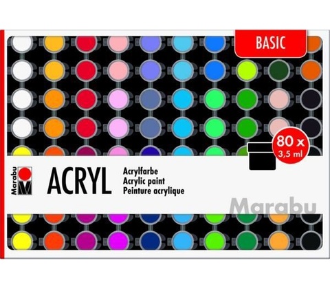 Marabu akrylová barva sada 80 x 35 ml