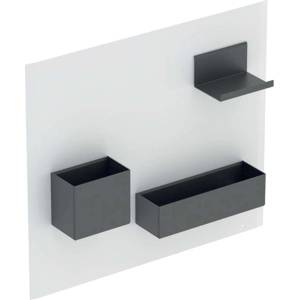 Geberit - Магнитна дъска с отделения, 45x39 см, матово бяло/матово лава 500.649. 01.2 (500.649.01.2)