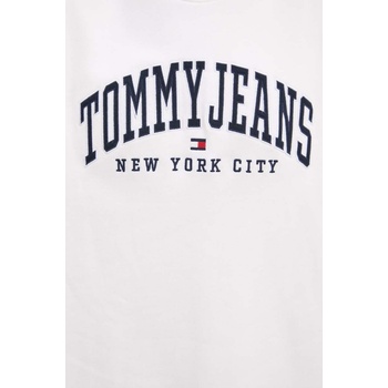 Tommy Hilfiger Памучна рокля Tommy Jeans в бяло къса с уголемена кройка DW0DW19808 (DW0DW19808)