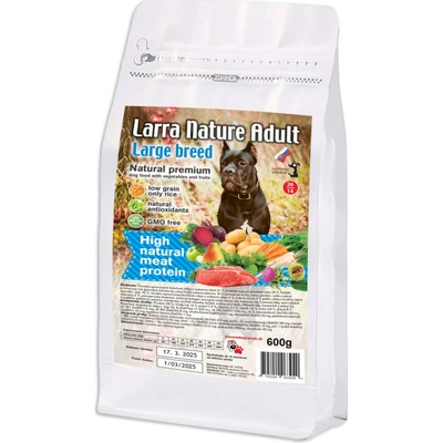 Larra Nature Adult Superprémium Veľké a Obrie Plemená bravčové & hovädzie 0,6 kg