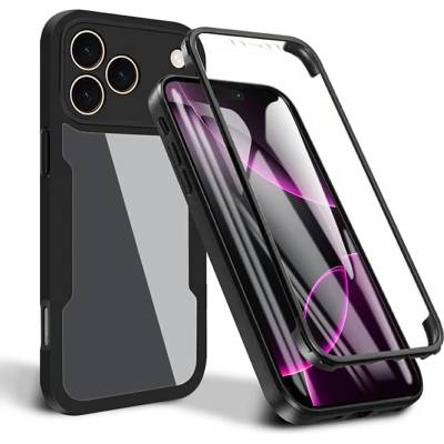 Techsuit Калъф за iPhone 17 Pro Max - Techsuit - ColorVerse 360 Series + Screen Protector - Черен