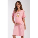 Dámska nočná košeľa materská Malá žirafa svetle lososová