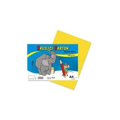 STEPA Karton kreslicí barevný A4 180g / 50l žlutý