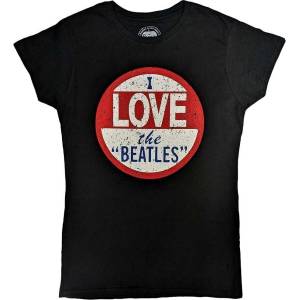 The Beatles Vintage I Love The Beatles Black M Дамски Риза (BEATTEE16LB02)