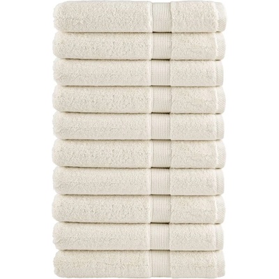 vidaXL Премиум кърпи за сауна SOLUND 10 бр кремави 80x200 см 600 gsm (137484)