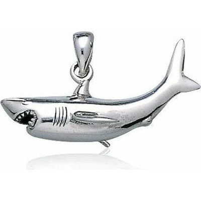 Fantasy Šperky TRIBAL ŽRALOK stříbrný amulet nau42