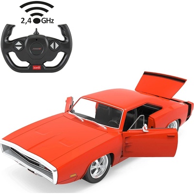 RASTAR 1970 Dodge Charger RT červený model Auto na diaľkové ovládanie + pilot 1:16