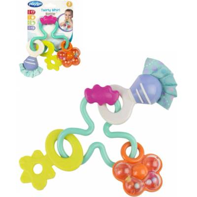 Playgro pastelové chrastítko s kousátky - 1 kus