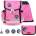 Belmil Ученически комплект раница, мешка, несесер Pink Black Belmil