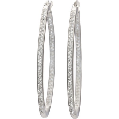 BRUNOshop.cz Náušnice kruhy 4 cm s kamínky S4472
