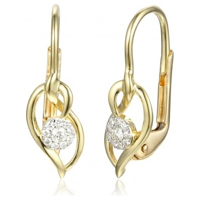 Gems, Visací náušnice Meredith, kombinované zlato a brilianty, 585-38-3-0706.2ZB0.0.00.HSI.000.08