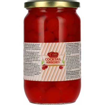 IL CONTE KOKTAILOVÉ ČEREŠNE ČERVENÉ RYHOVANÉ BEZ STOPIEK V SIRUPE 750 G