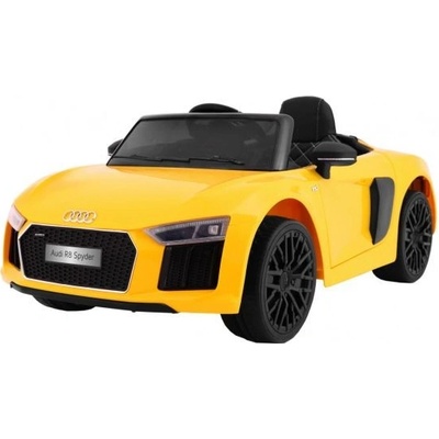 LeanToys Audi R8 Spyder na baterie + Dálkové ovládání EVA žlutá