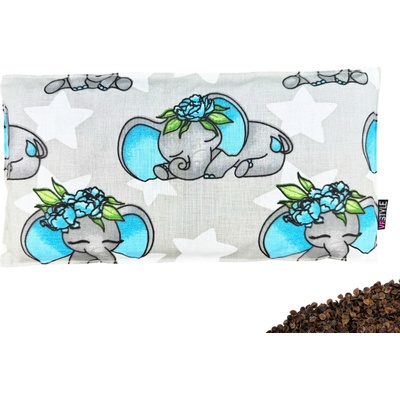 VFstyle nahřívací polštářek bederní s pohankovými slupkami 50x20 cm Sleeping Elephant