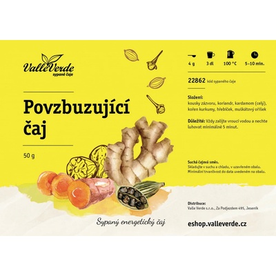 Valle Verde Povzbuzující čaj 50 g
