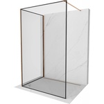 Mexen Kioto душ панел Walk-in 110 x 100 см, черна рамка, розово злато - 800-110-212-60-70-100 (800-110-212-60-70-100)