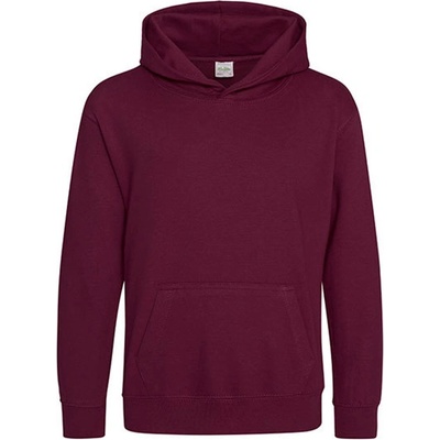 Just Hoods dětská mikina s kapucí bordó