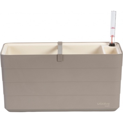 Plastia Samozavlažovací truhlík Berberis taupe/béžová 40 x 19,5 x 19,5 cm