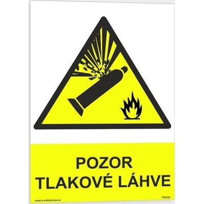 Traiva s.r.o Pozor Tlakové láhve Vzor 2 Verze: Plast 148 x 210 mm (A5) tl. 0.5 mm - Kód: 13536