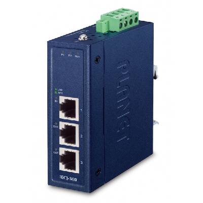 IECJ-300 Industrial 3-Port EtherCAT Junction Slave (-40~75 degrees C, dual 9~48V DC, 1 x 100TX RJ45 IN, 2 x 100TX RJ45 OUT, BECKHOFF EtherCAT conformance test tool verified) (IECJ-300)