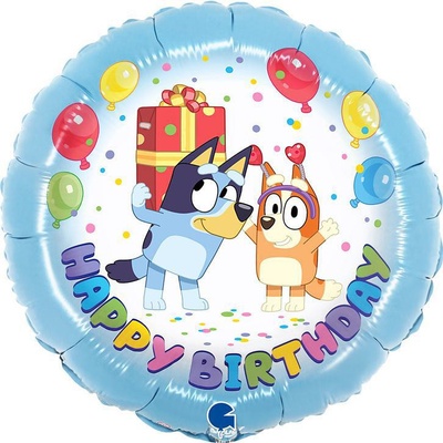 GRABO fóliový balónek Kruh Bluey 18" 46cm nafukovací
