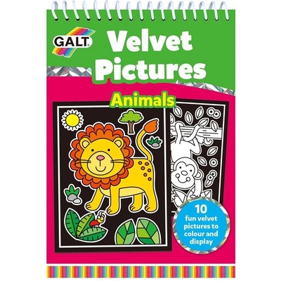 Galt Toys - Книжка за оцветяване с кадифе, Животни