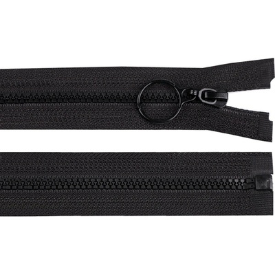 Prima-obchod Kostěný zip No 3 délka 70 cm s kroužkem, barva 322 černá
